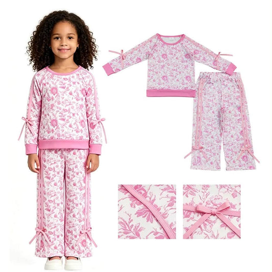 Pink Toile Pants Set