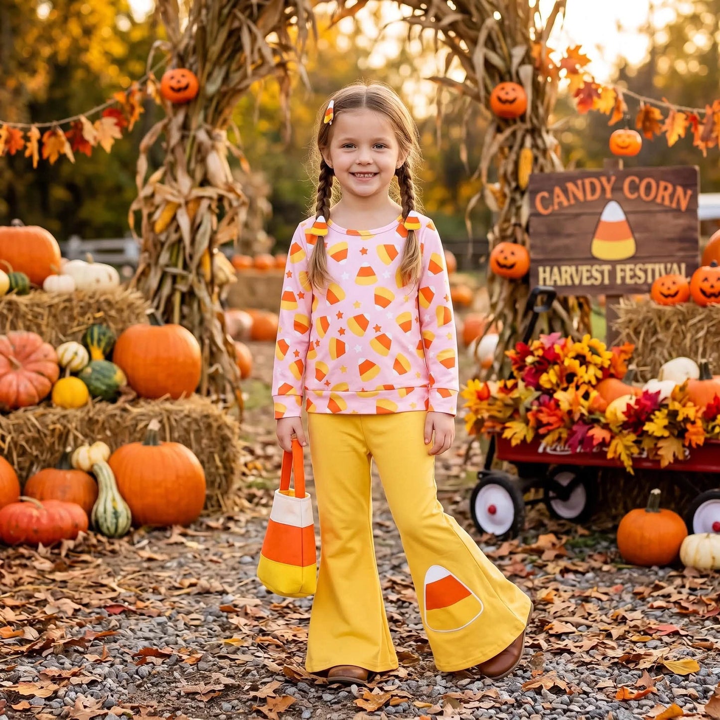 Candy Corn Pants Set