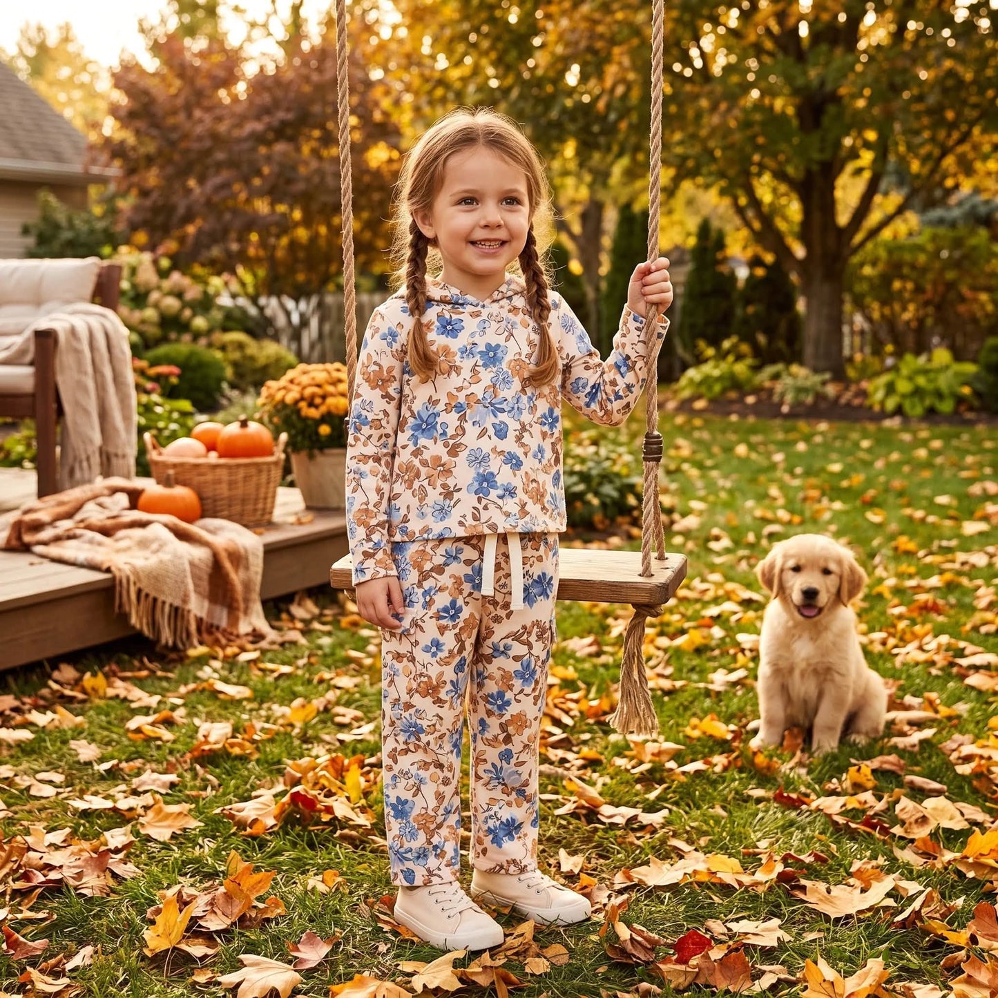 Fall Floral Sweatsuit Set