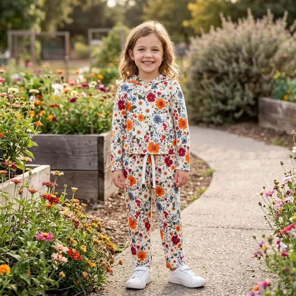 Floral Sweat Suit Set