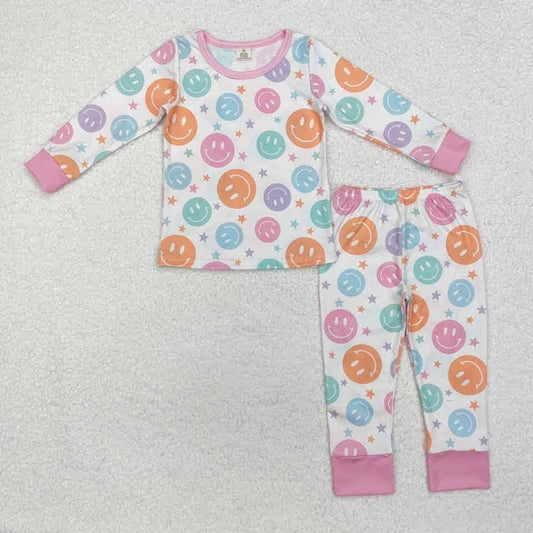 Pastel Smiley Face Pajama Set