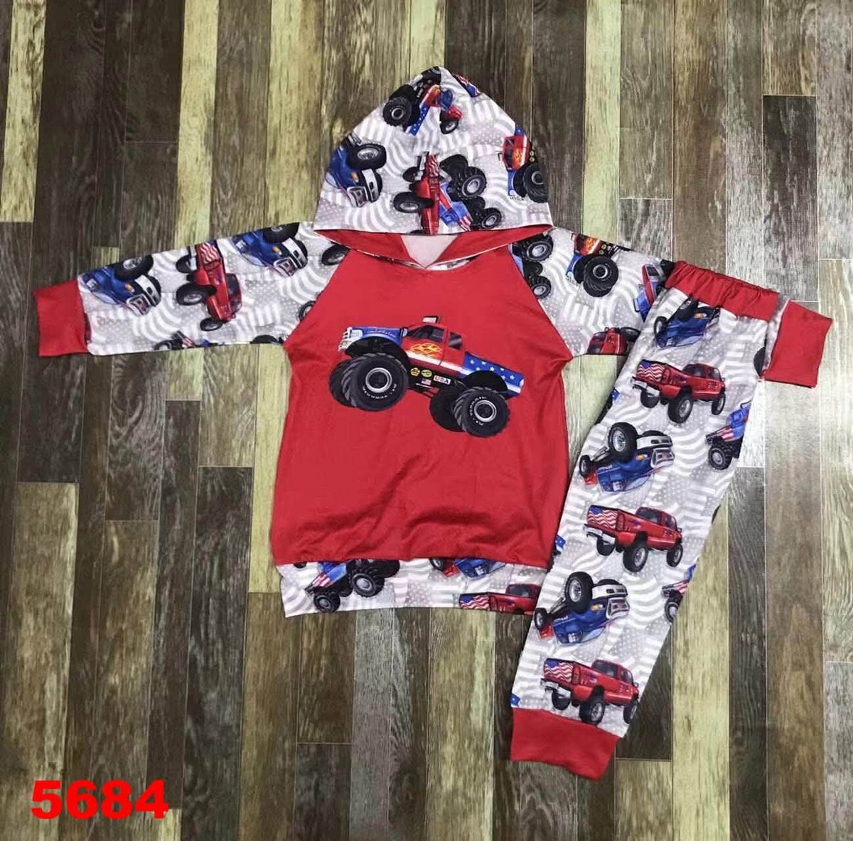 Monster Truck Hooded Jogger Set