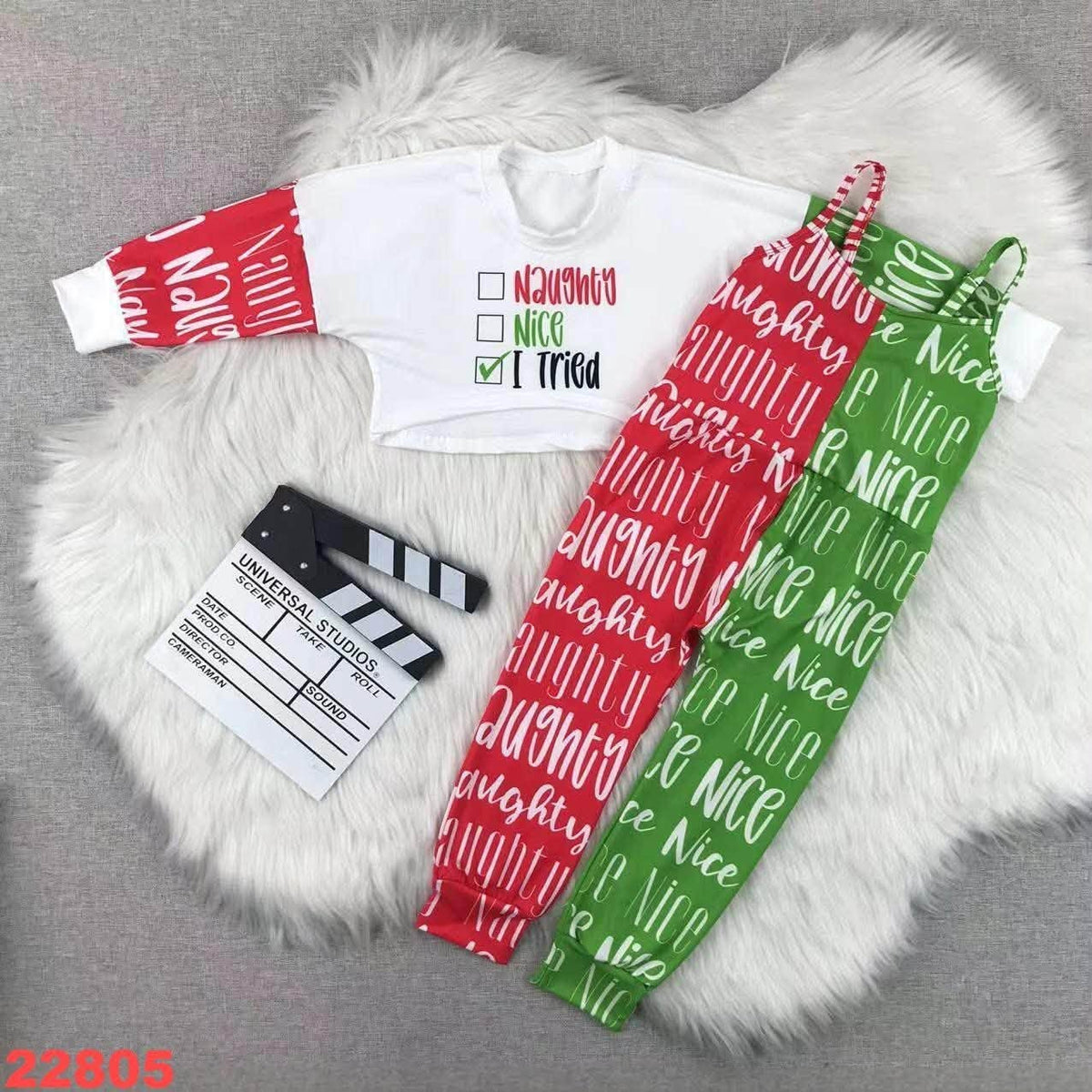 Naughty, Nice, I Tried Overshirt Set