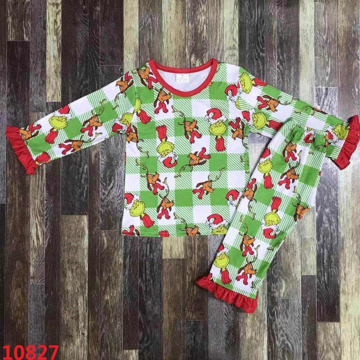Green Guy and Dog Pajamas Set