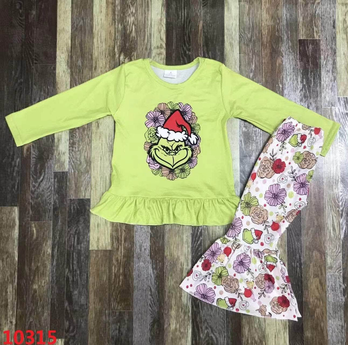 Floral Green Guy Pants Set