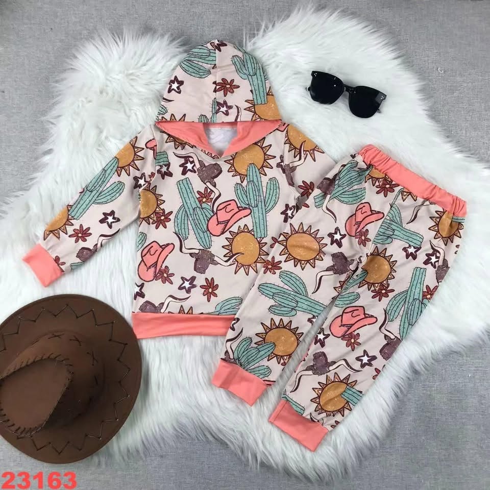Cactus Cowgirl Hooded Jogger Set