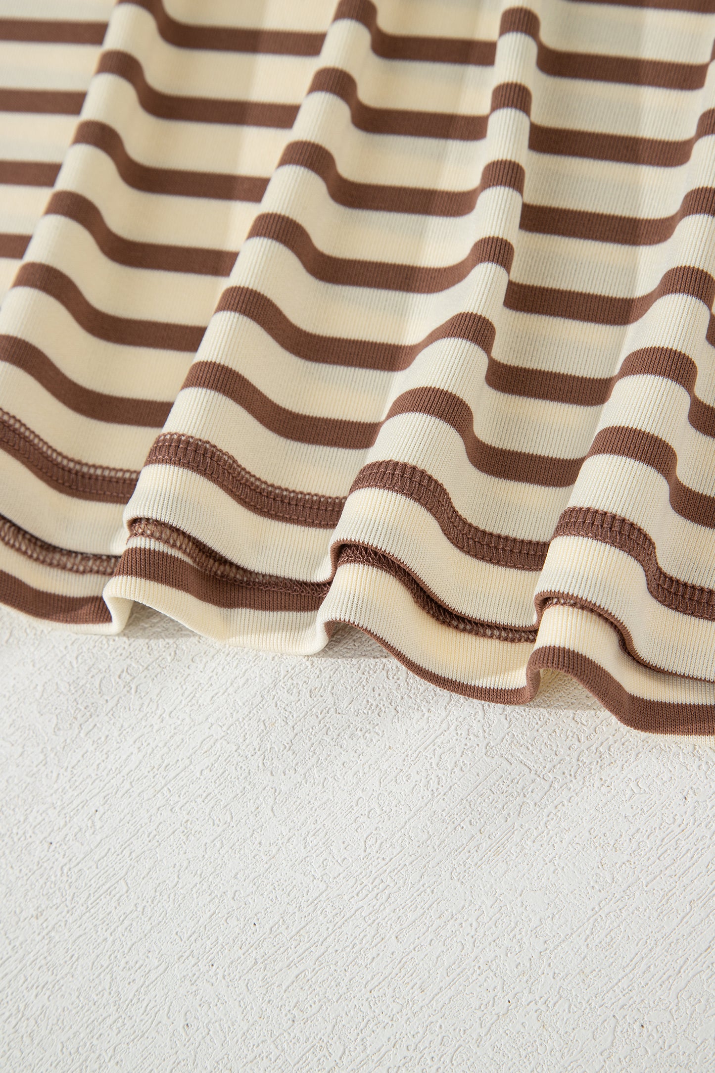 Black Stripe Half Buttons Top and Shorts Set