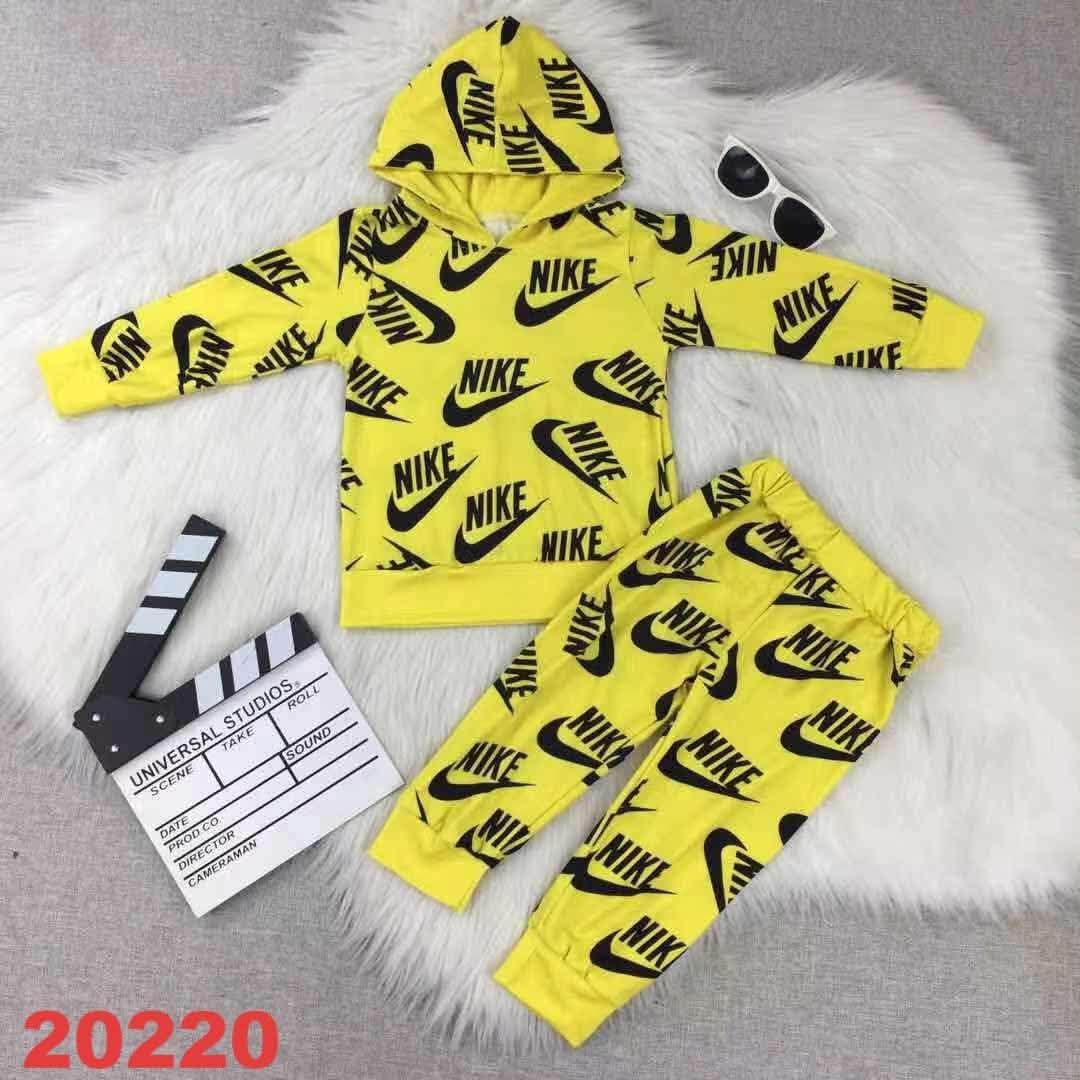 Yellow Hooded Athletic Set