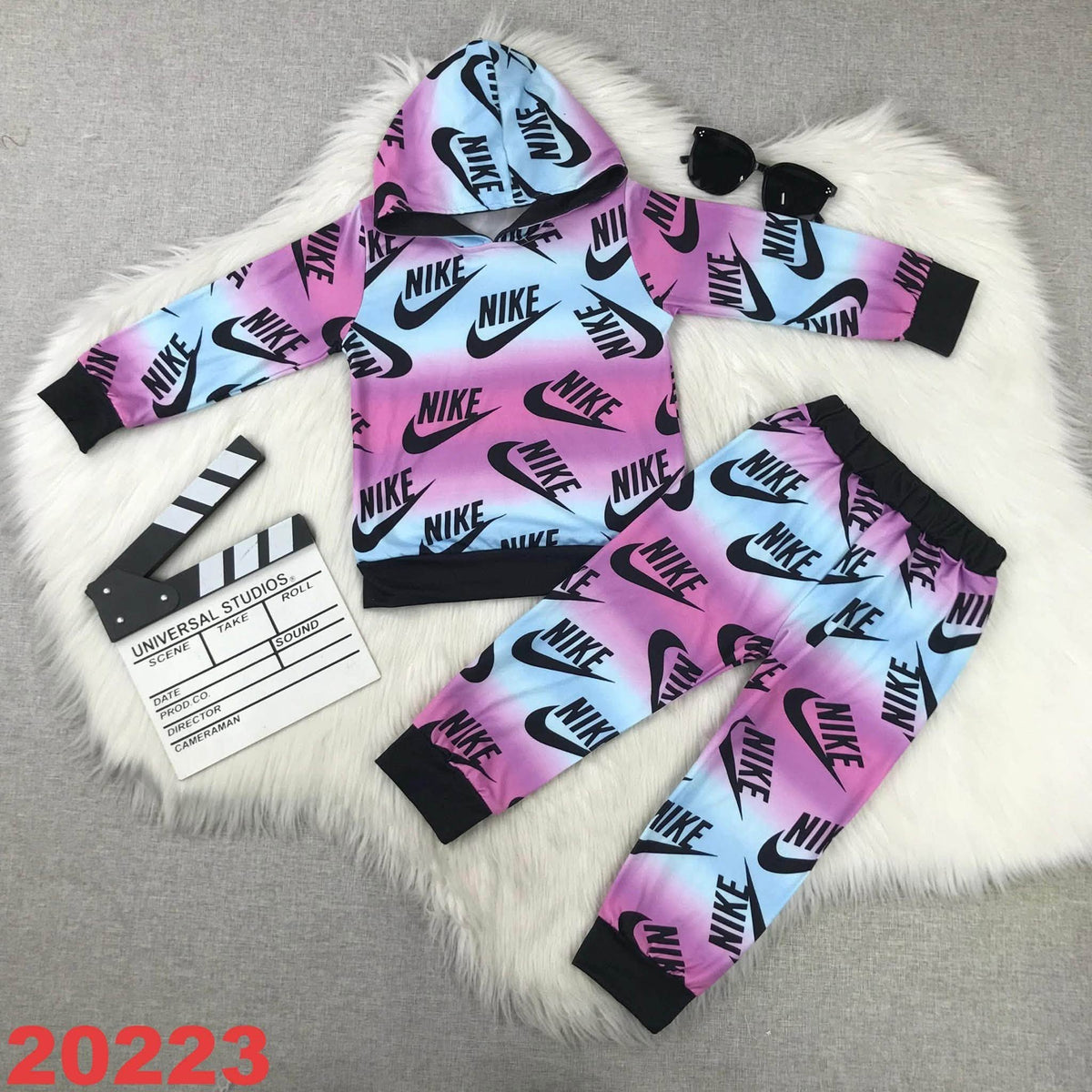 Hooded Athletic Jogger Set