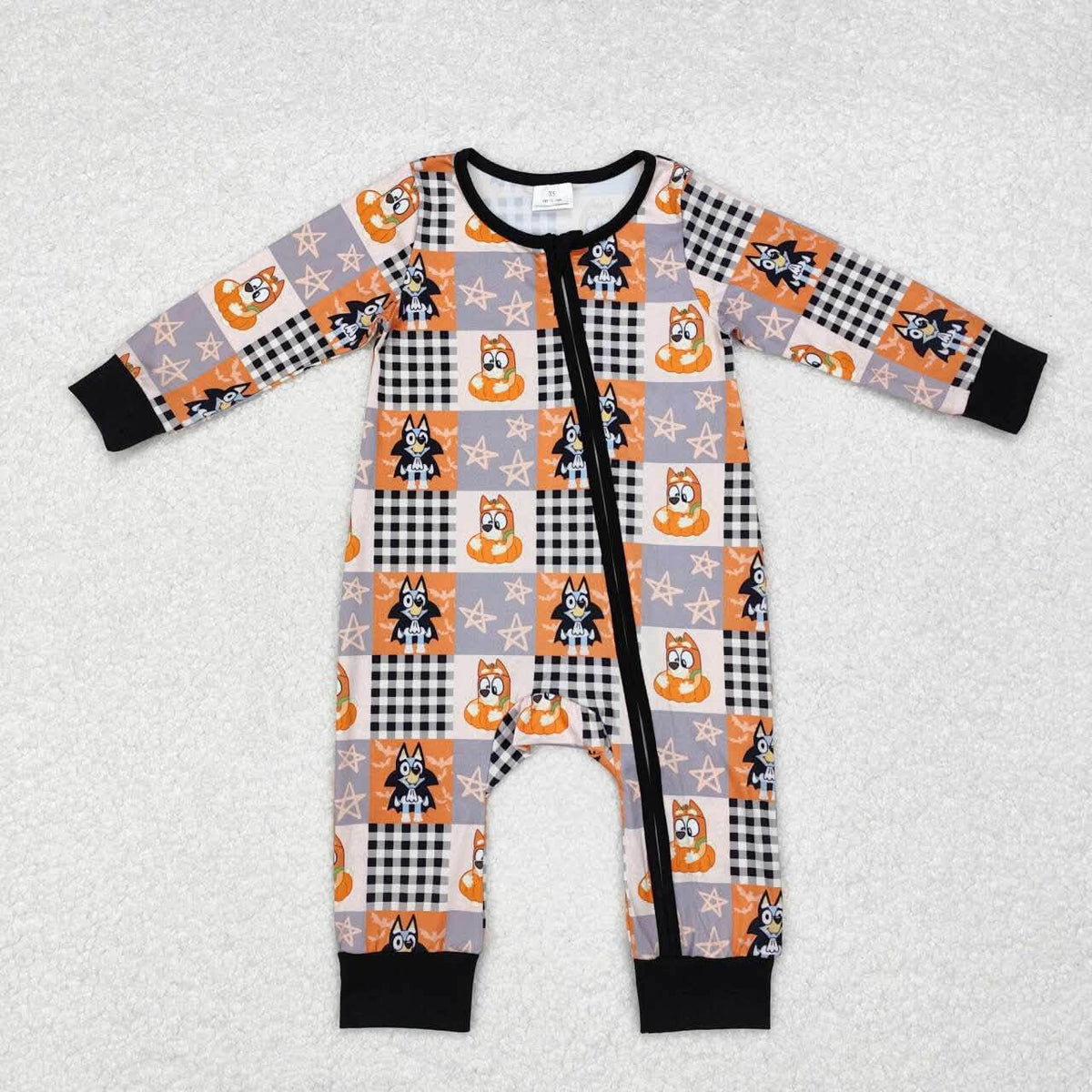 Blue Dog Patchwork Romper