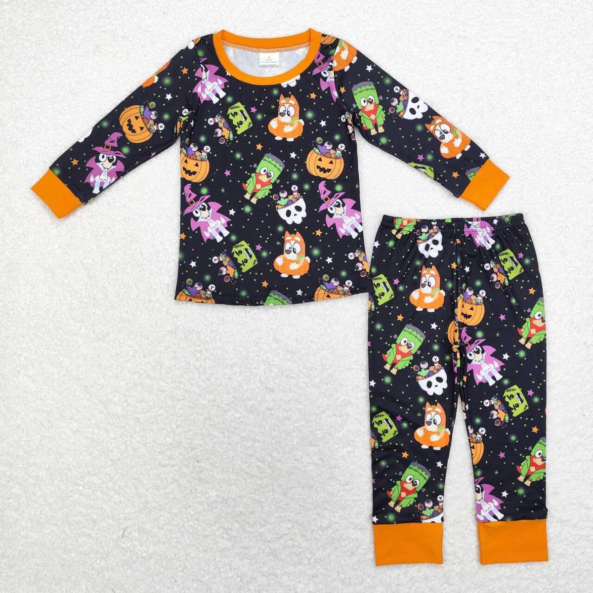 Blue Dog Halloween Pajama Set