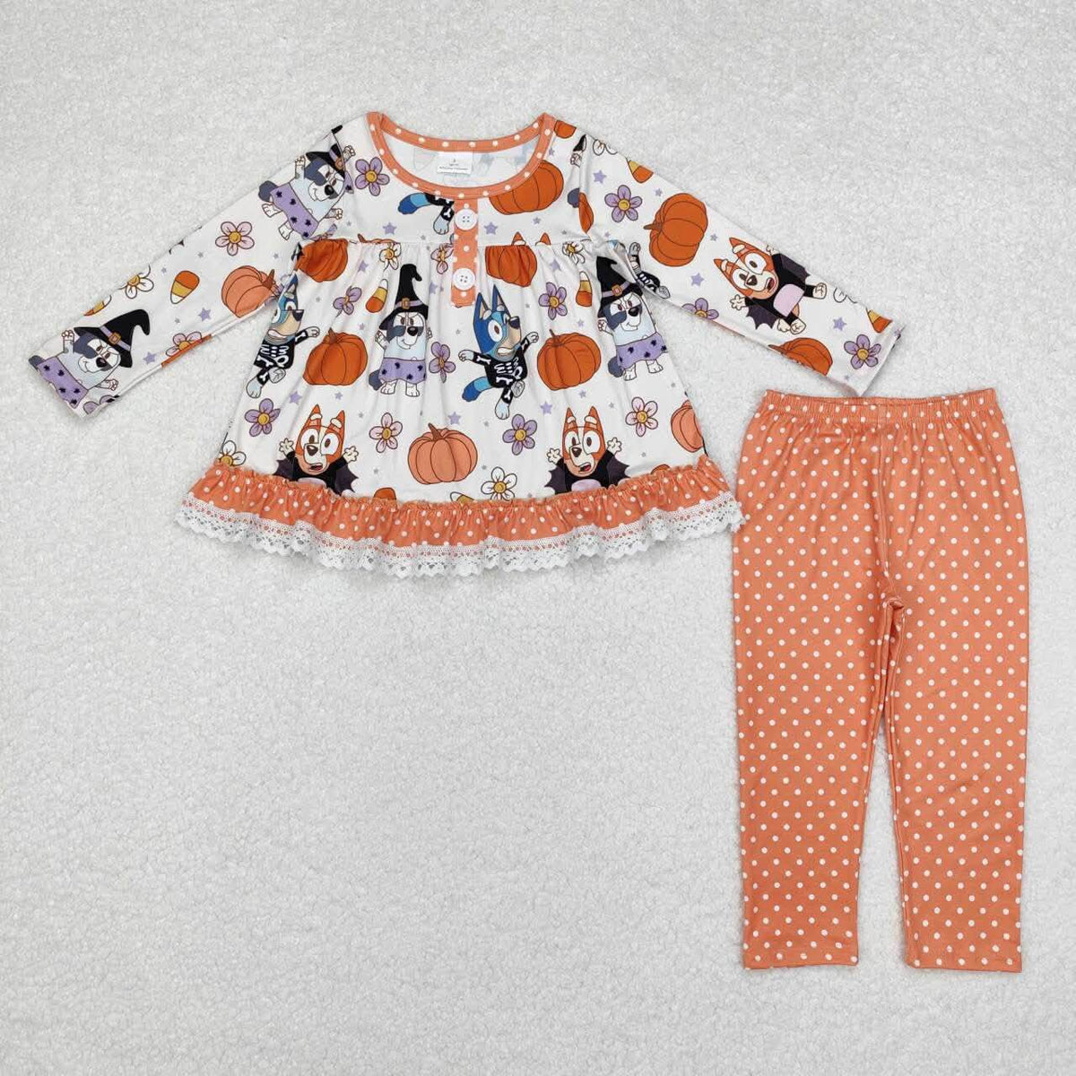 Blue Dog Witch Pants Set