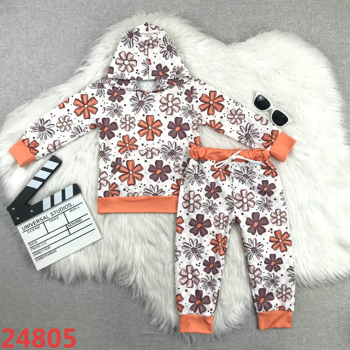 Fall Floral Hooded Jogger Set