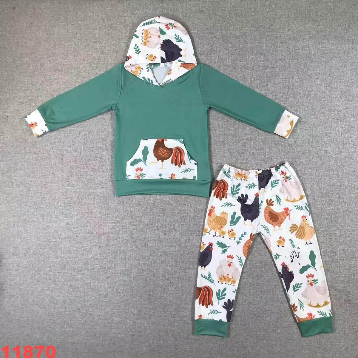 Hooded Chicken Jogger Set