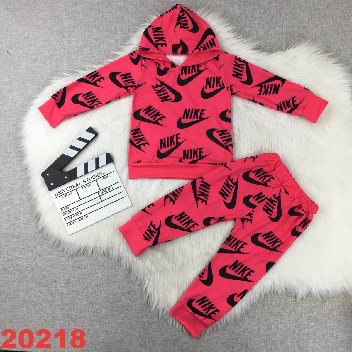 Hot Pink Athletic Hooded Jogger Set