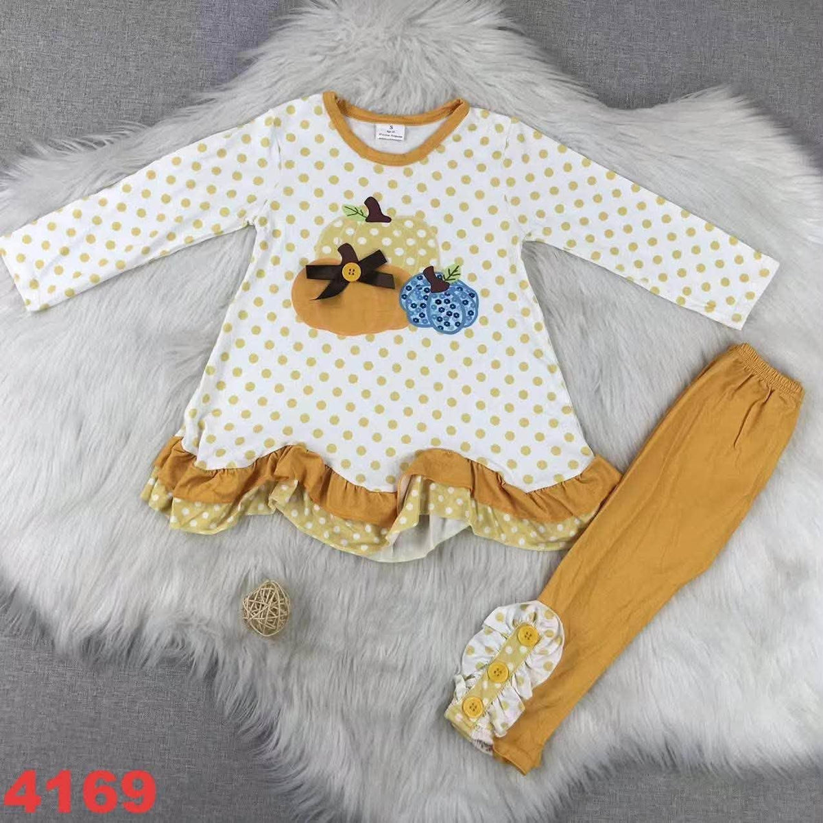 Yellow Pumpkin Pants Set