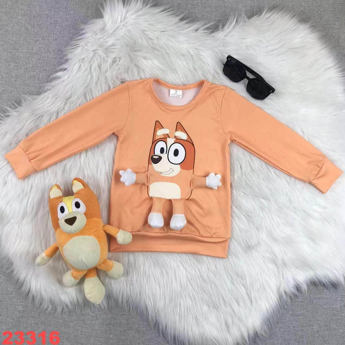 Orange Dog 3D Sweatshirt
