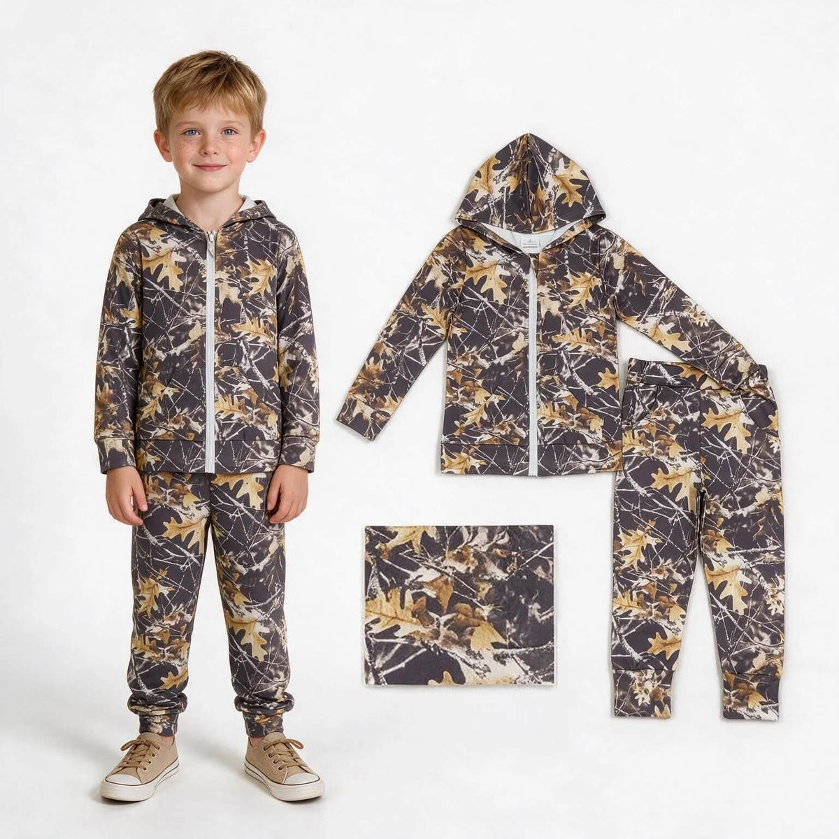 Camo Leaves Pants Set