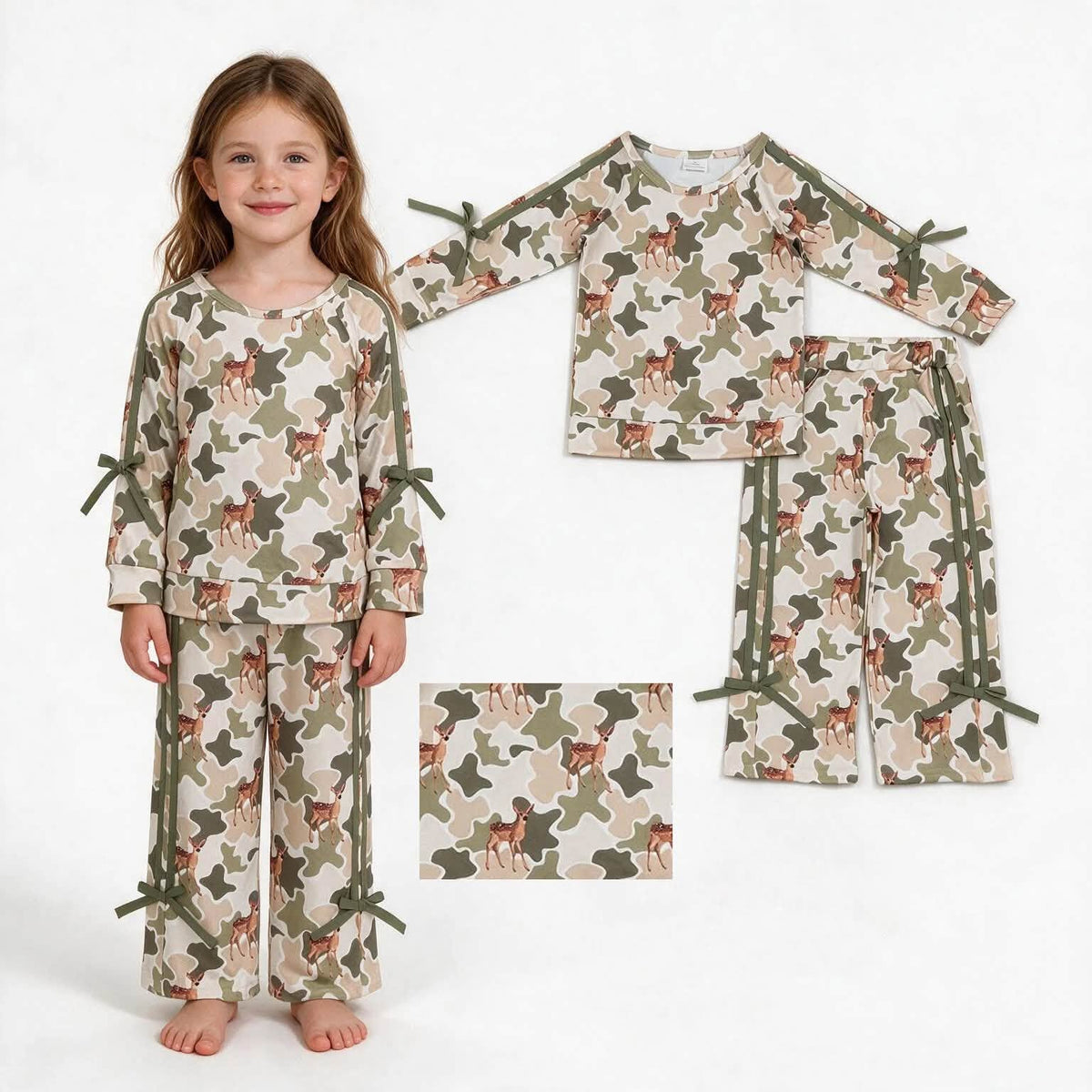 Camo Bow Pants Set