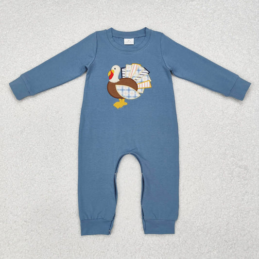 Blue Turkey Romper