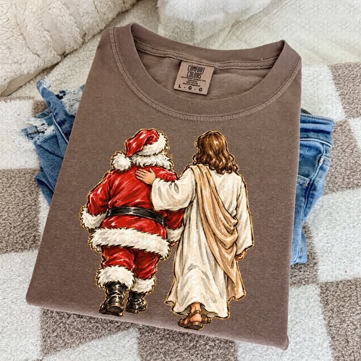 Santa & Jesus Shirt - Pre-order