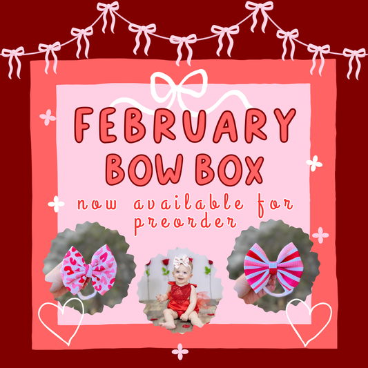 February Monthly Bow Box