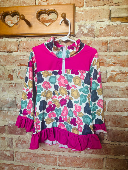 Leopard Zipper Pullover