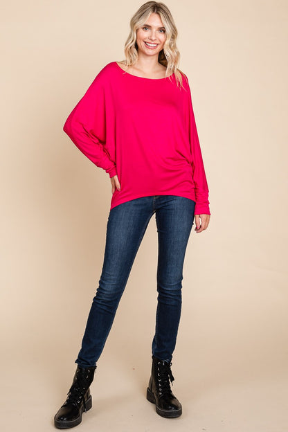 Ashley Hot Pink Long Sleeve