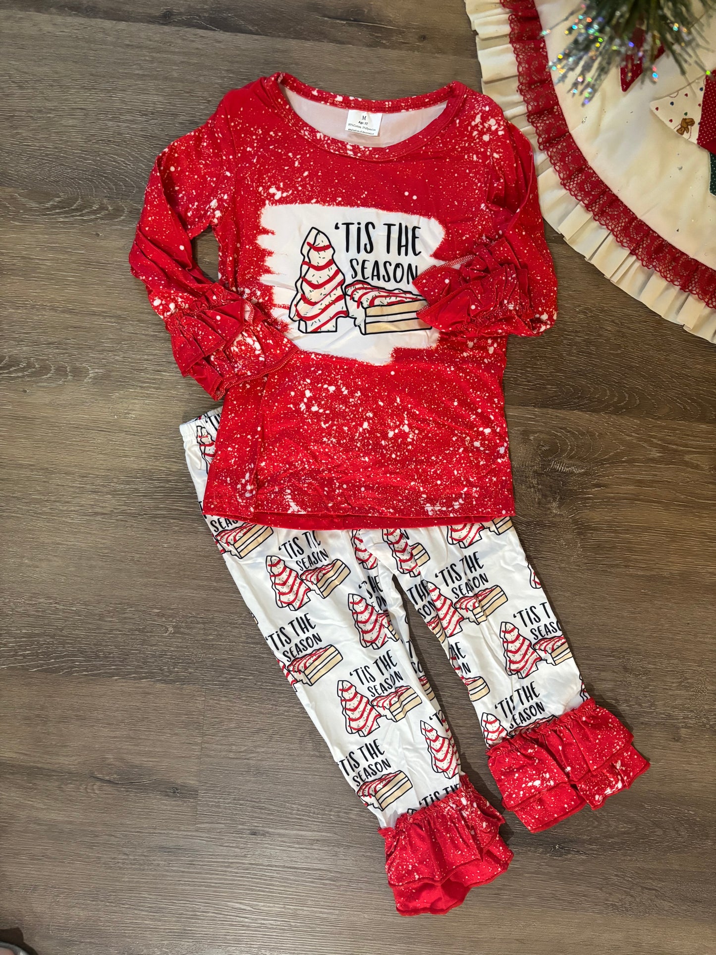 Girls Ruffle Tis The Season Set