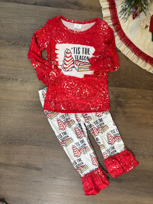 Girls Ruffle Tis The Season Set