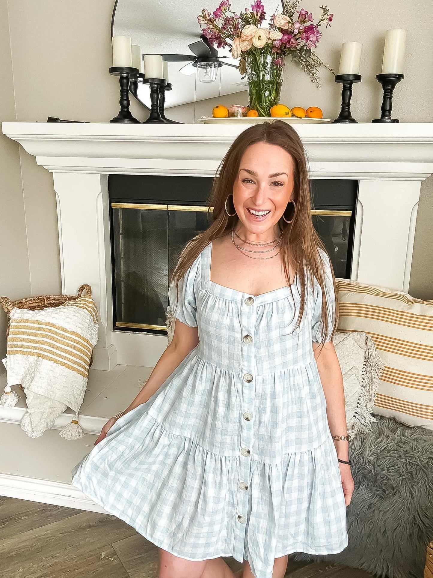 Spring Is Near Gingham Dress