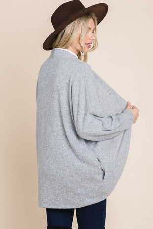 Simple Heather Grey Cardigan