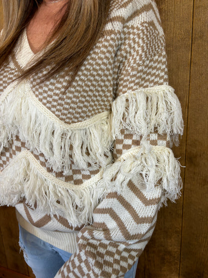 Umgee Fringe Sweater