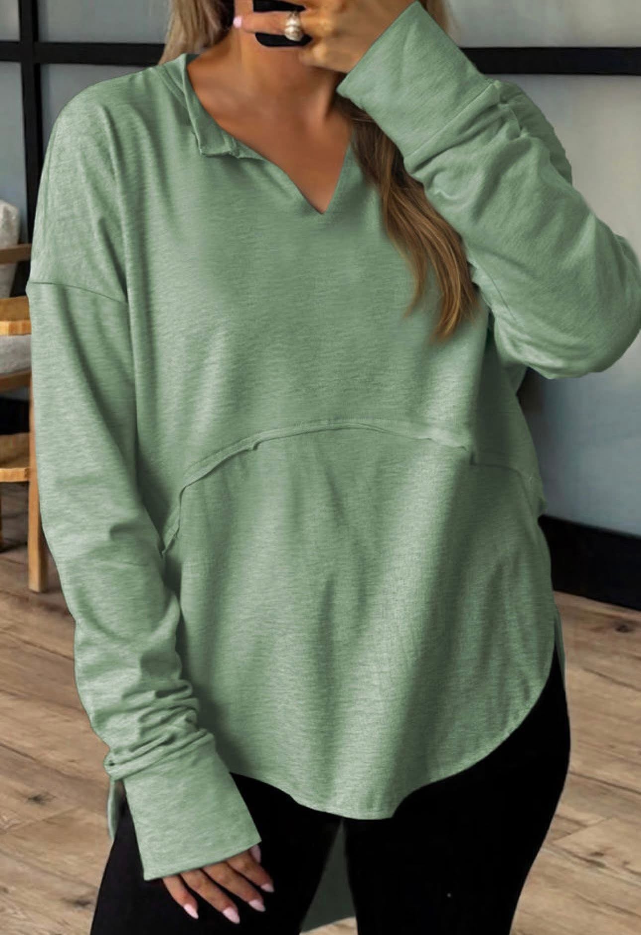 Keeping It Simple Green Long Sleeve