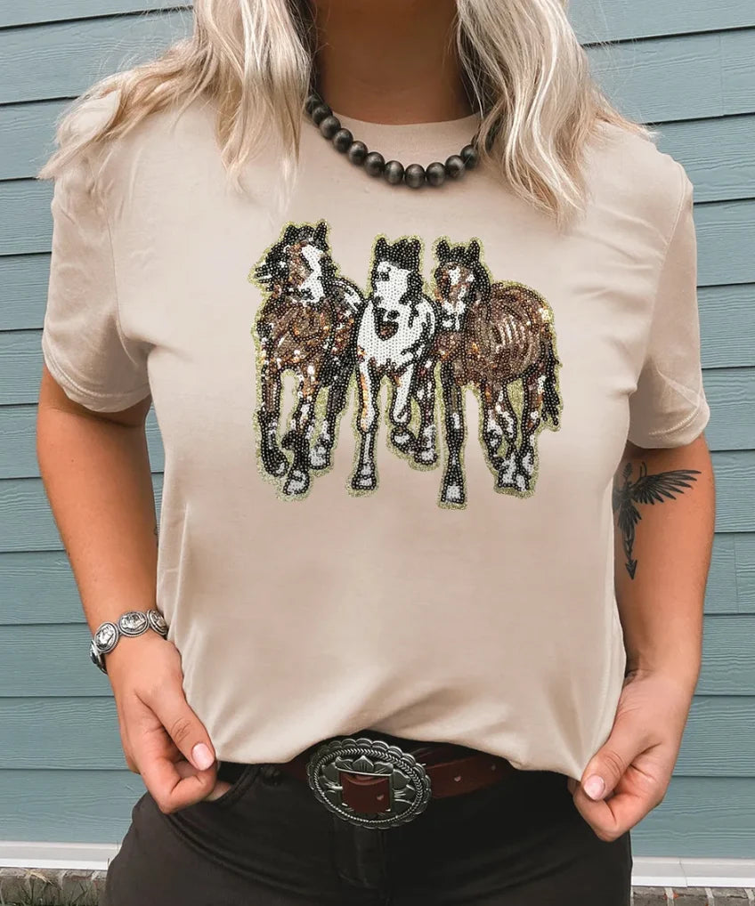 Sequins Horse Top