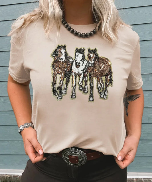Sequins Horse Top