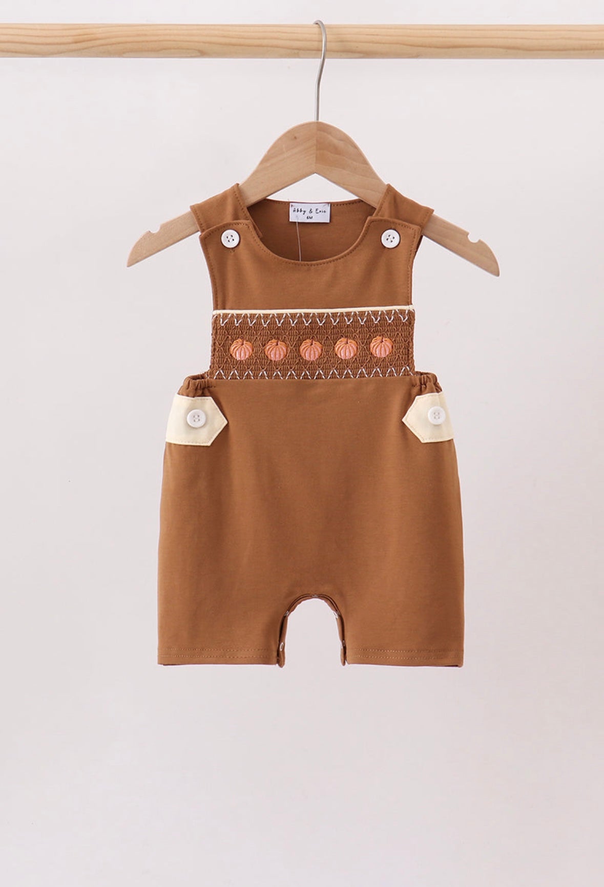 Brown Pumpkin Smocked Jon Jon