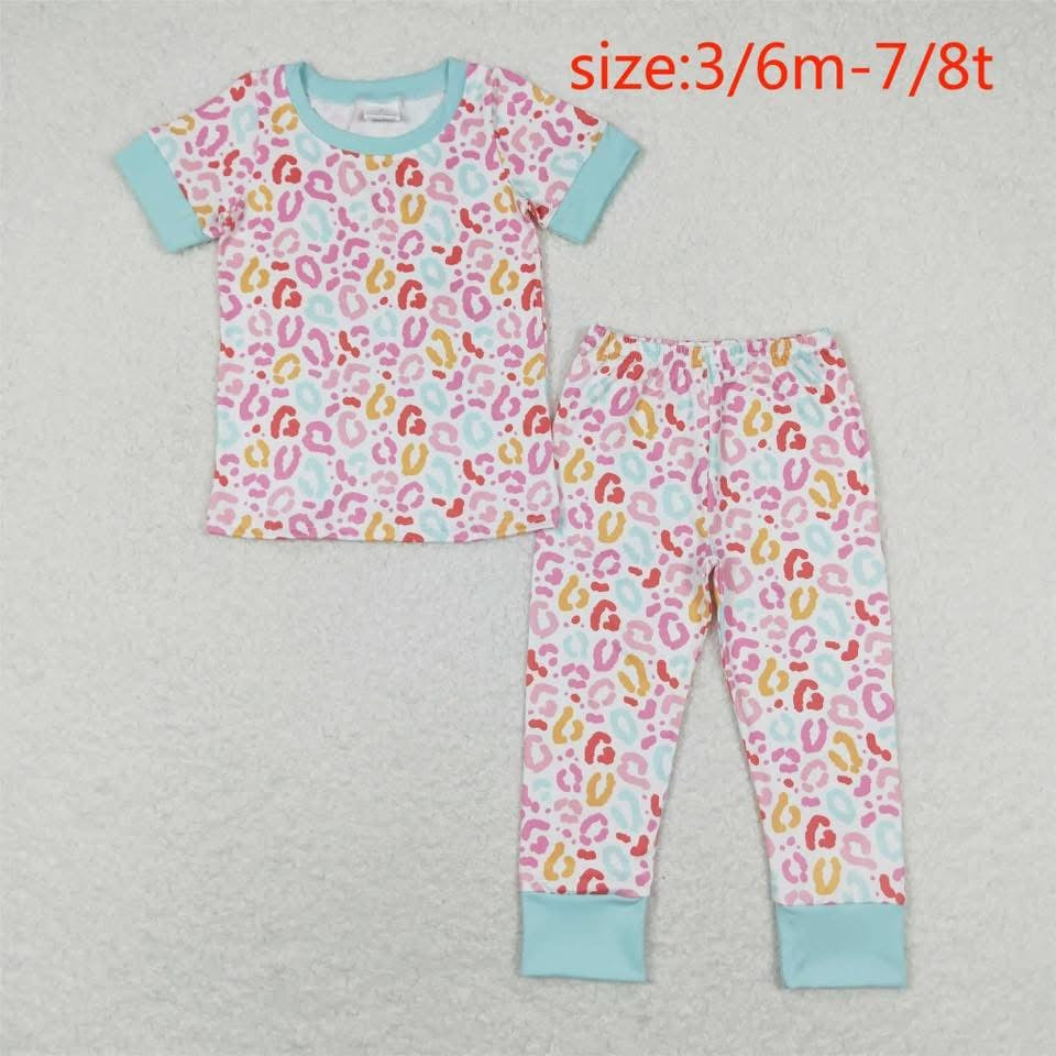Colorful Cheetah Print Pajama Set