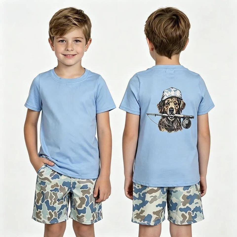 Camo Dog Boys Short Set