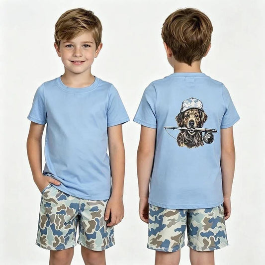 Camo Dog Boys Short Set