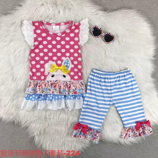 Floral Lace Ruffle Bunny Set