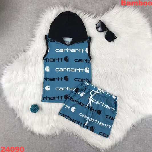 Blue Hartt Hooded Short Set