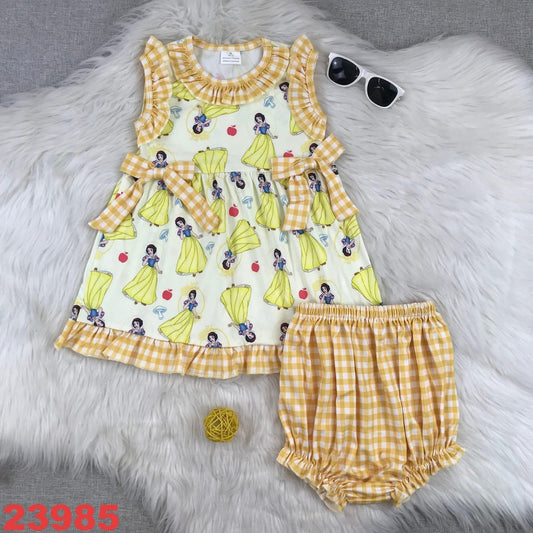 Yellow Princess Gingham Set