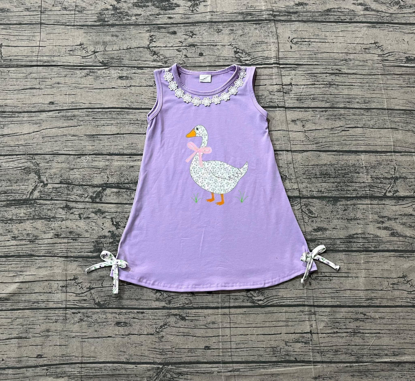 Purple Floral Goose Dress