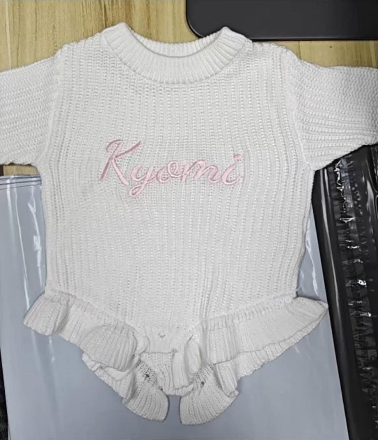 Custom Baby Knit Sweater Rompers