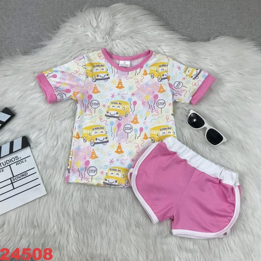 Pink School Bus Set