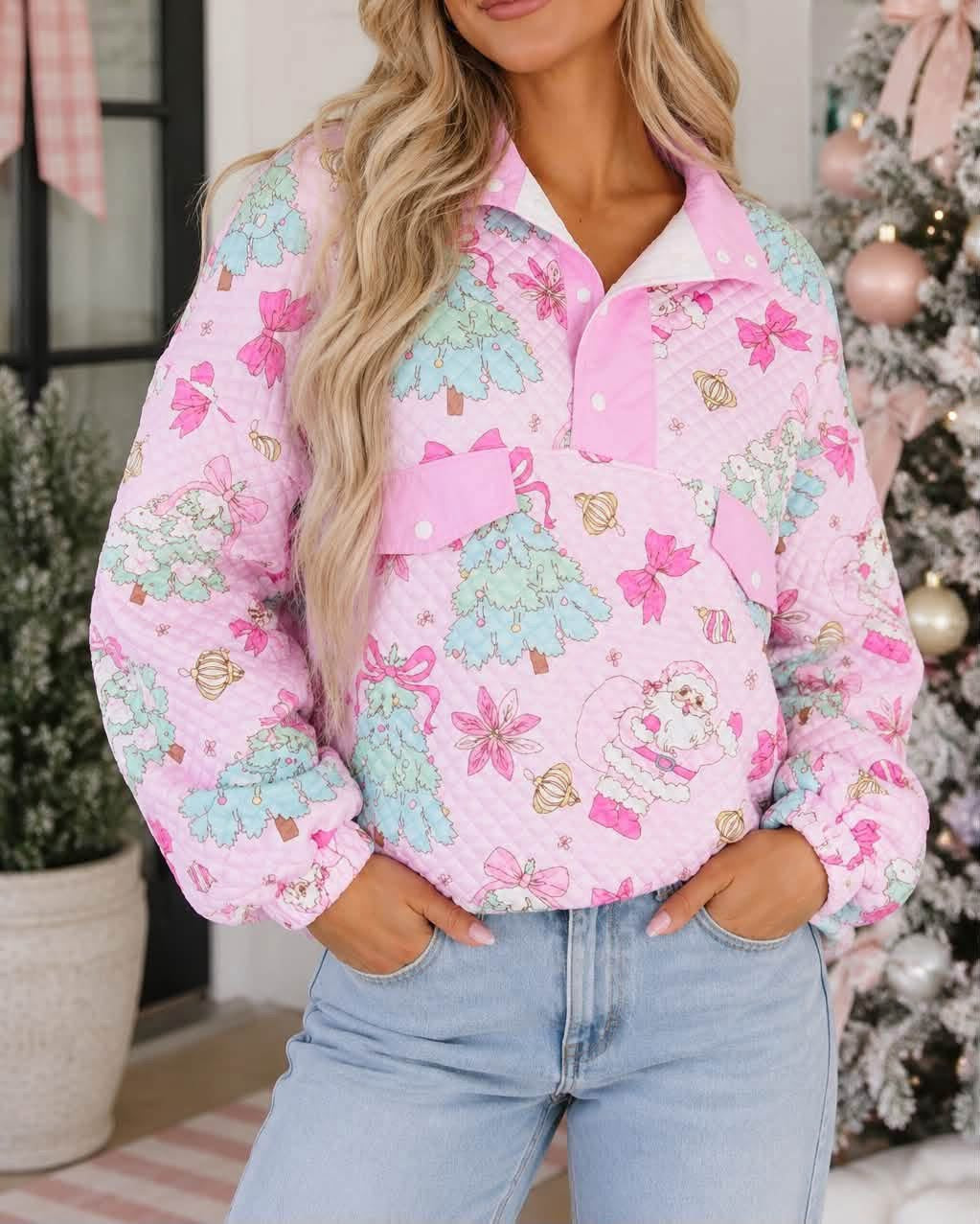 Pink Christmas Pullover