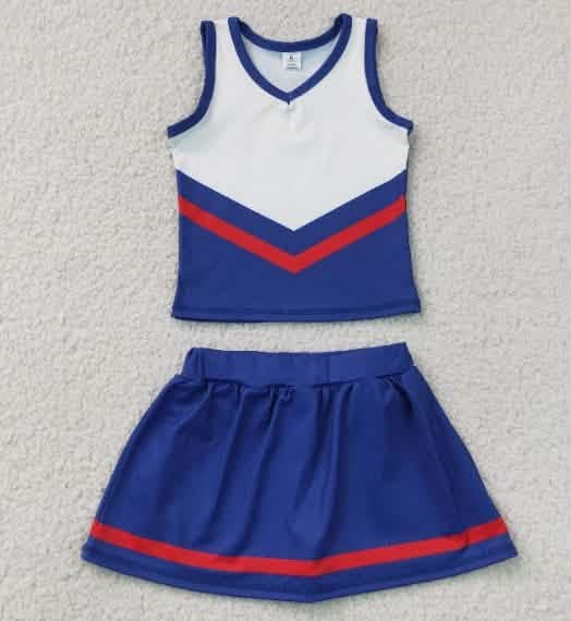 Blue Red Cheer Uniform