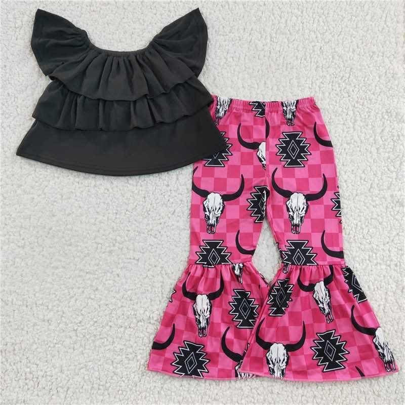 Pink Aztec Skull Pants Set