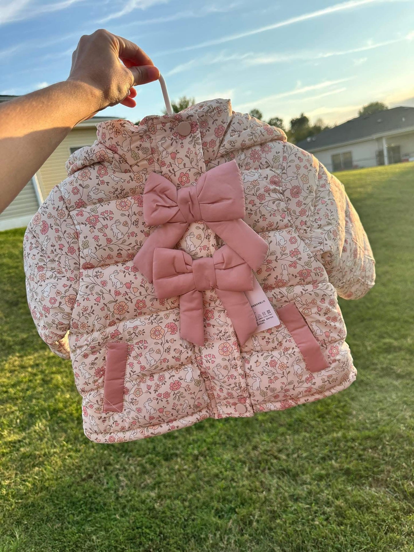 Floral Bow Pink Jacket